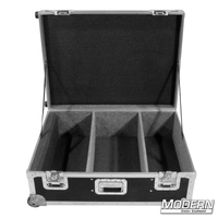 Rolling case for camera bazooka, ideal for film grip and rigging equipment, with padded compartments for protection and easy transportation.