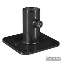 Black Zinc Pipe Flange Base for 1-1/4-inch Speed-Rail® used in film grip and rigging