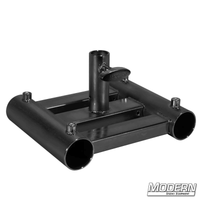 Condor Double Pipe Slider with Junior Receiver in Black Zinc for Film Grip and Rigging Equipment