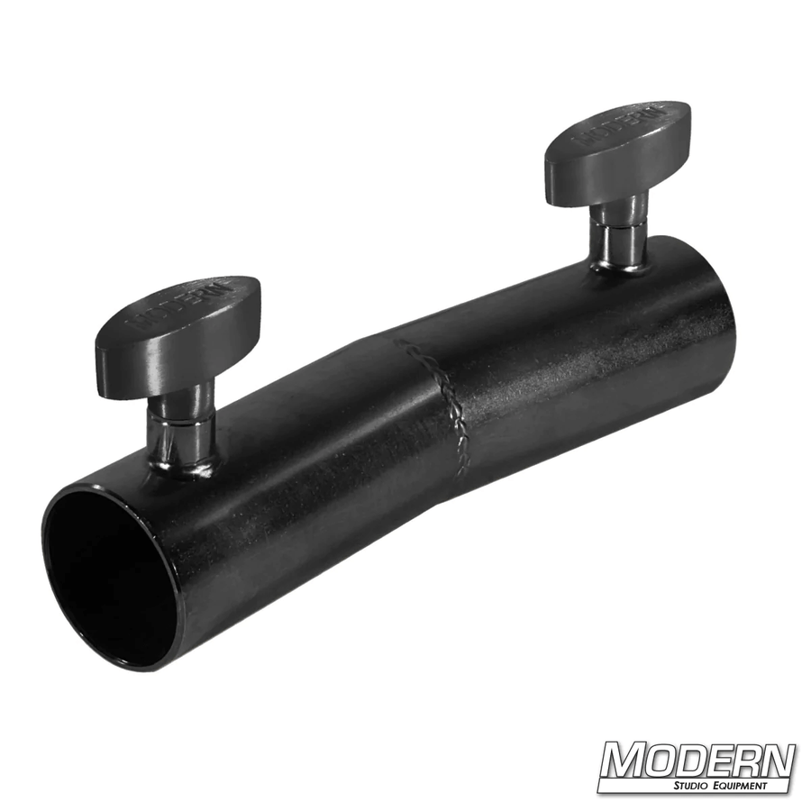 15° Sleeve for 1-1/4-inch, Black Zinc with T-Handles, used to join 1-1/4" Schedule 40 aluminum Speed-Rail® for film grip and rigging.