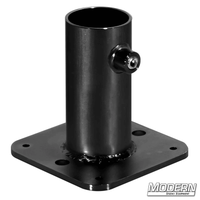 Pipe Flange Base for 1-1/2-inch Speed-Rail® in Black Zinc for film grips and rigging applications