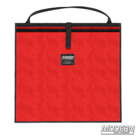 Red Modern Scrim Bag for 18-1/2" with handle for film grip and rigging, keeping lighting scrims organized and in shape with Cordura 1000 and stainless steel rod.