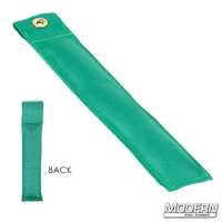 Modern's 6-inch green marker for film grip and rigging, made of durable Cordura 1000 material with shot filling for stability on set.