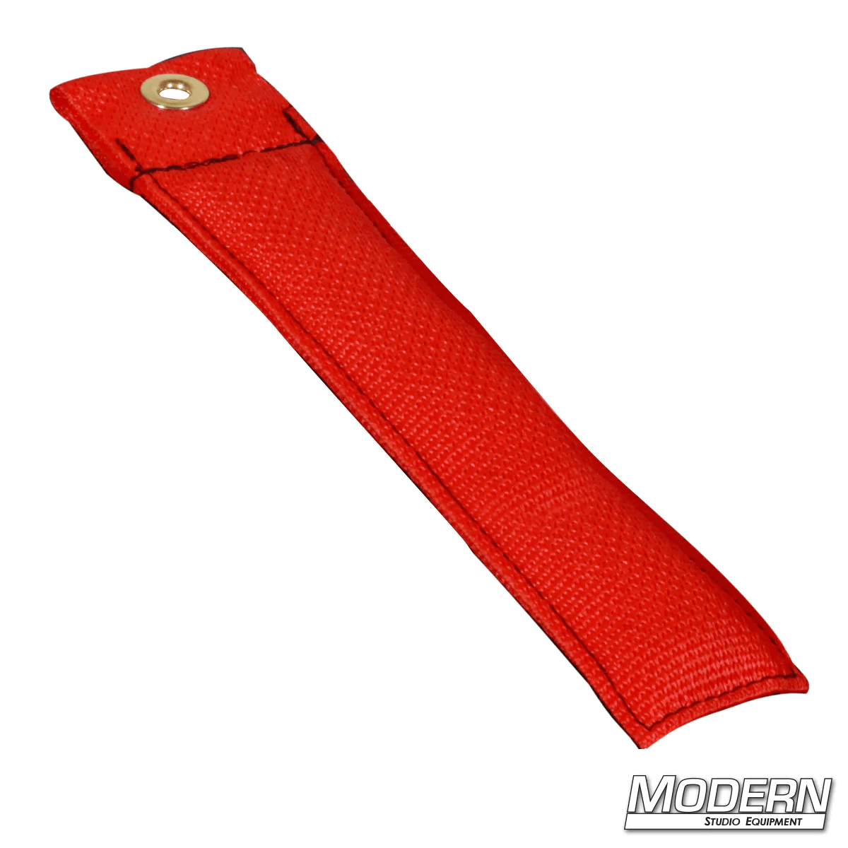 Modern 6-inch red marker for film grip and rigging, made of Cordura 1000, durable and heavy enough to stay in position