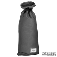 Extra large storage bag for overheads and textiles, featuring nylon cord for tying and plastic sleeve for labeling, ideal for film grip rigging equipment