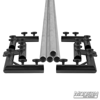 1-1/2-inch Speed-Rail Breakdown Frame with T-Handles, including aluminum lengths, corners, and sliding ears for film grip rigging