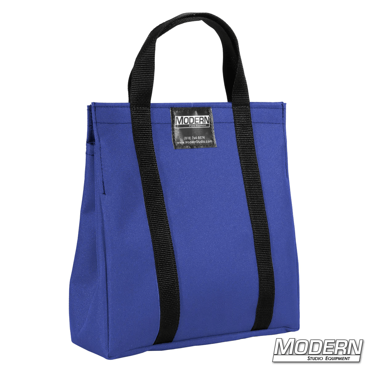 Cordura 1000 film grip and rigging bag in blue, designed for carrying corners and ears of 8x8 or 12x12 frame, with velcro closure.