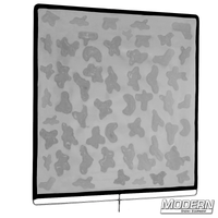 Celo Cucoloris screen glass with cucoloris pattern designed for film grip and rigging, creating shadow patterns on backgrounds or subjects.