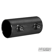 Short sleeve for 1-1/4-inch Speed-Rail® - Black Zinc Coupler with Set Screws for film grip rigging.