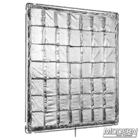 4' x 4' Slip on Shiny-Board Reflector - Silver with 6" x 6" reflector tiles for film grip and rigging use, frame not included