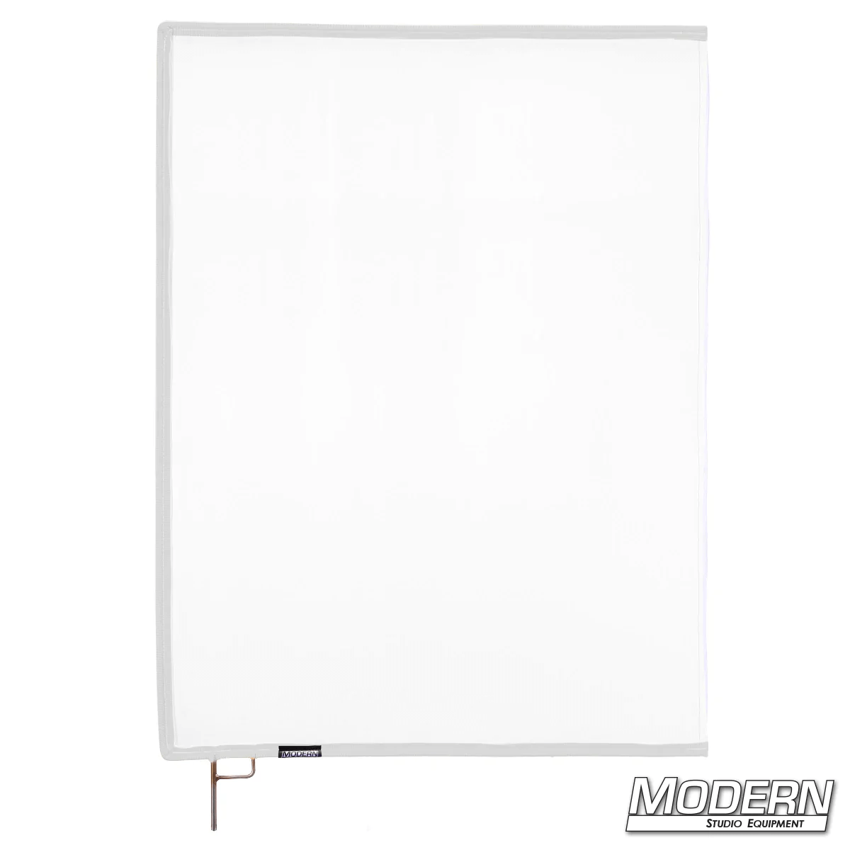 White China Silk Scrim with open end stainless steel frame for film grip and rigging to diffuse direct light sources by 1 stop