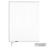 White China Silk Scrim with open end stainless steel frame for film grip and rigging to diffuse direct light sources by 1 stop