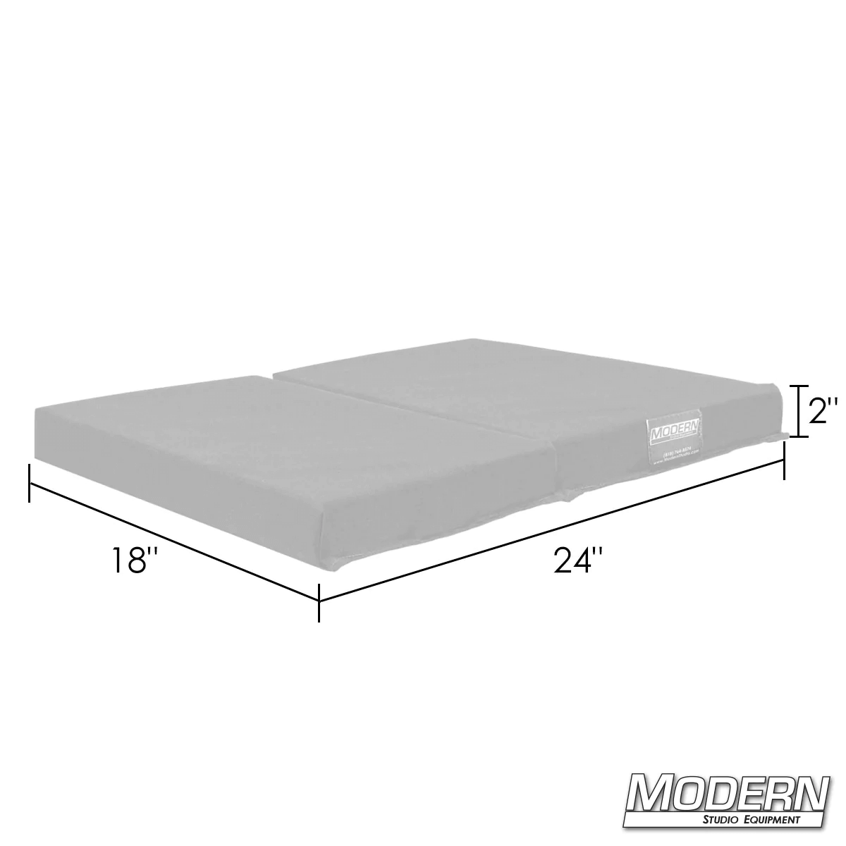 Large foldable kneeling pad made from durable cordura 1000 material for film grip and rigging in grey color with measurements