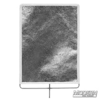 Silver Lame fabric on 304 stainless steel frame for film grip rigging, soft bounce material.