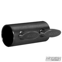 Short Sleeve for 1-1/2-inch Speed-Rail® - Black Zinc with T-Handles, used for film grip and rigging. Length: 4".