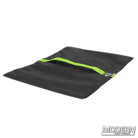 Flyaway Sandbag 50 lbs. with Cordura 1000, velcro closure for film grip rigging, black bag with green strip by Modern Studio Equipment