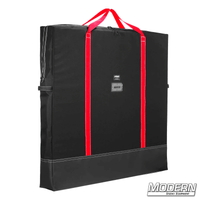 Flag Bag 40" x 40" for film grip rigging with Cordura fabric, zippered closure, carrying handles, vinyl bottom, and lined interior.