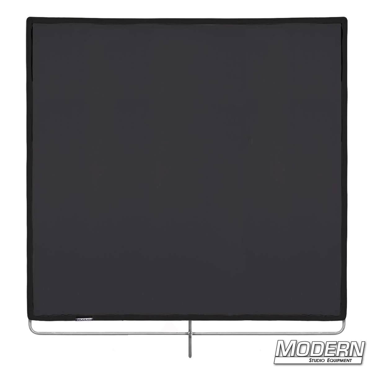 36-inch x 36-inch black artificial silk scrim with stainless steel frame for film grip and rigging equipment.