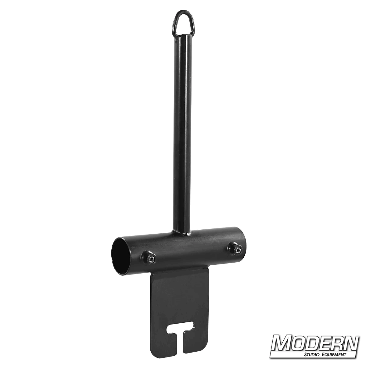 Black Zinc Center Boom Post with Ear for 1-1/2-inch Speed-Rail for film grip and rigging equipment