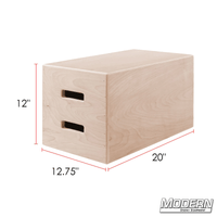 Super Apple Box (New York Apple Box) for film grip and rigging, dimensions 12.75" x 20" x 12", made with domestic and Baltic birch