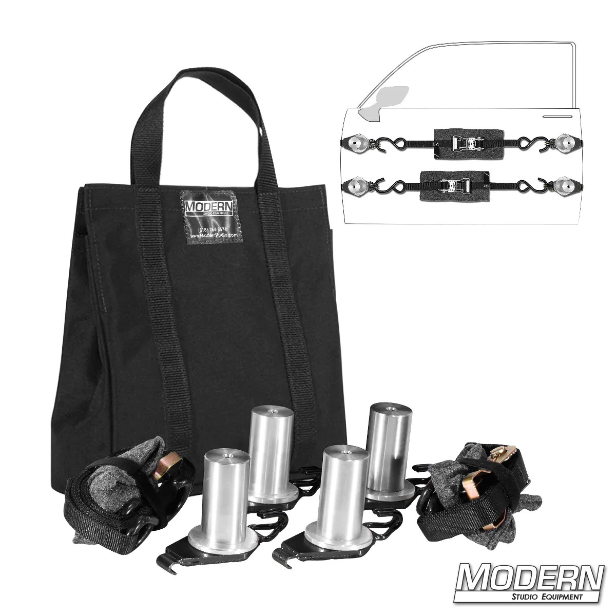 Door Mount Kit for 1-1/4-inch Speed-Rail® - Black Zinc