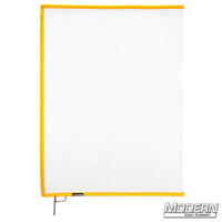 White Artificial Silk Scrim on 304 Military-Grade Stainless Open-End Frame for Film Grip and Rigging