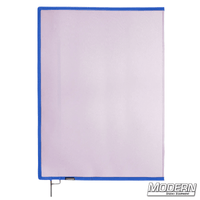 Lavender Scrim with open end stainless steel frame and 0.3 stop material for film grip rigging, subtly reduces light without altering the pattern.