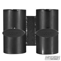 Wide Over and Under for 1-1/2-inch Speed-Rail® in black zinc with T-handles for film grip rigging