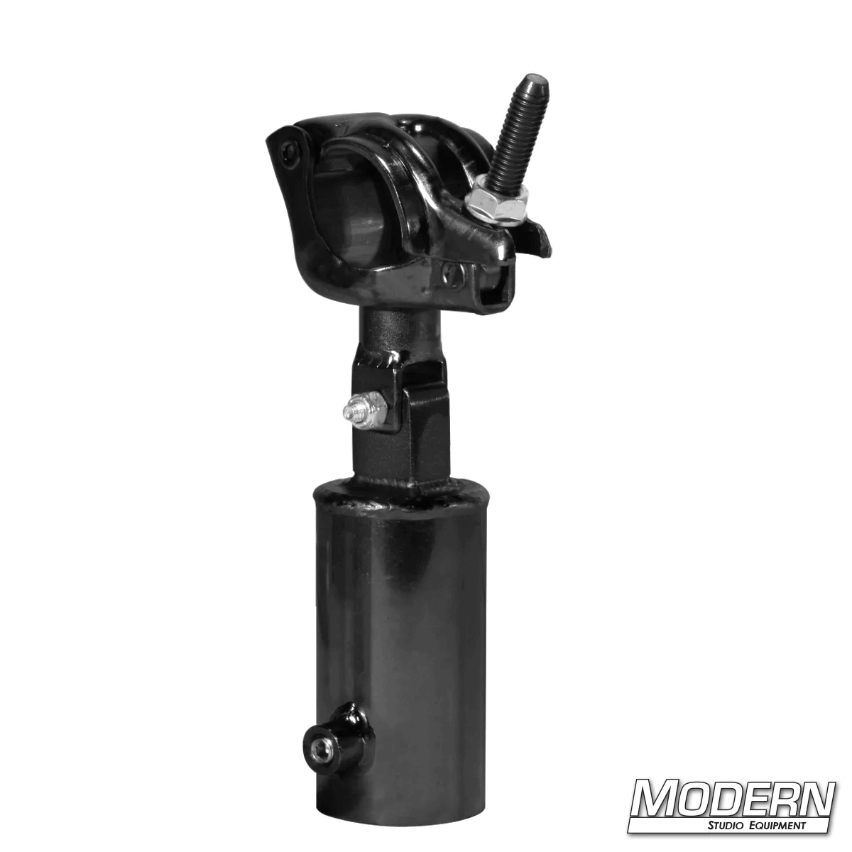 Grid Clamp with Swivel 1-1/4-inch Speed-Rail® Receiver in Black Zinc for film grip and rigging.