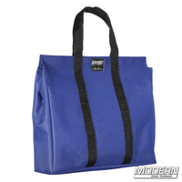 Blue Cordura 1000 bag with velcro closure for carrying corners and ears of 20' x 20' Speed-Rail Frame for film grip rigging