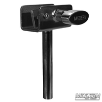 Steel Super 1-inch x 3-inch holder with 5/8-inch pin in black zinc finish for film grip rigging