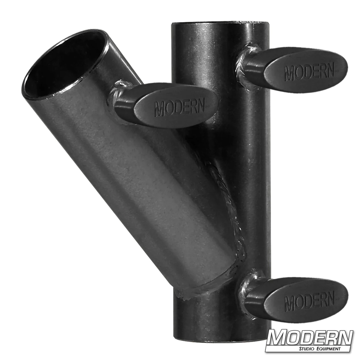 45° Pipe Receiver for 1-1/4-inch Speed-Rail® - Black Zinc with T-Handles