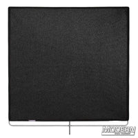 Black Triple Scrim 48" x 48" with stainless steel frame for film grip rigging, reduces light without altering pattern or color temperature.