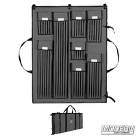 2 Fold Deluxe 5/8-inch Rod Bag with multiple pockets in charcoal grey, designed for film grip and rigging equipment storage.