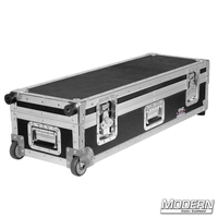 Rolling case for camera slider with durable construction for film grip and rigging equipment.