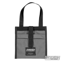 Modern Scrim Bag for 5" in gray, made from durable Cordura 1000 with a stainless steel rod, ideal for film grip and rigging.