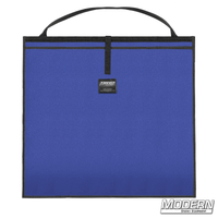 Blue Scrim Bag for 22" lighting equipment, ideal for film rigging and grip gear, made with Cordura 1000 and stainless steel rod for durability