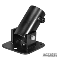 Pipe Rocker Receiver for 1-1/2-inch Speed-Rail® in black zinc with set screw for film grip rigging.