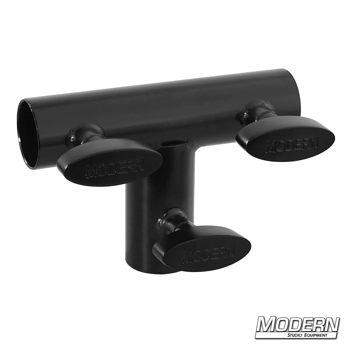 Tee for 1-inch Round Pipe - Black Zinc with T-Handles
