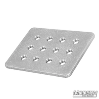 Aluminum 5-inch x 4-inch cheese plate for film rigging and grip equipment