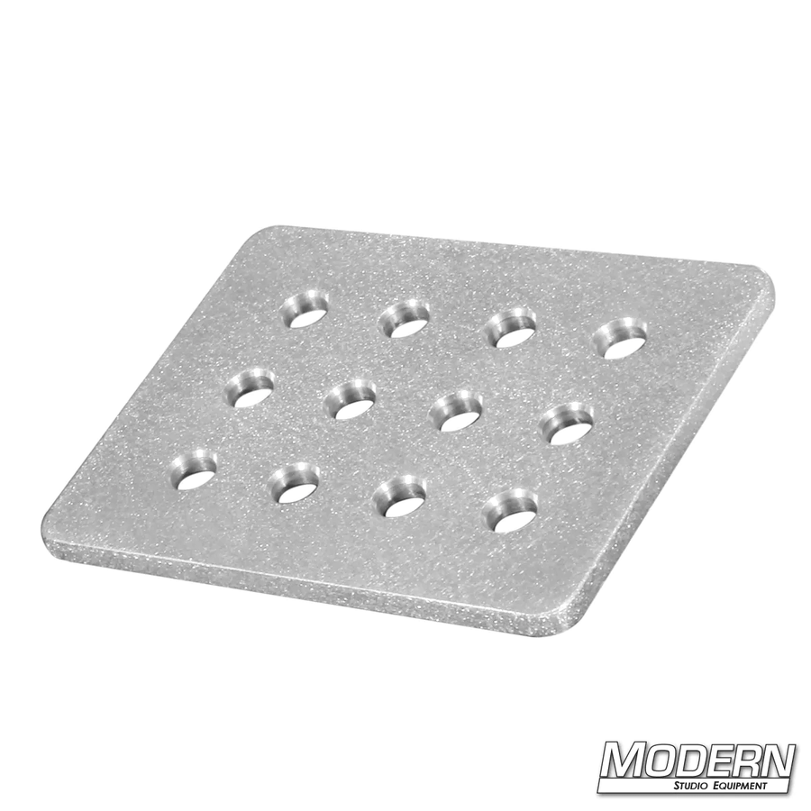 Aluminum 5-inch x 4-inch cheese plate for film rigging and grip equipment