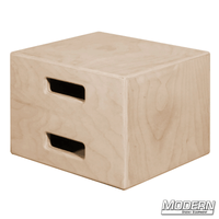 Mini Apple Box made from birch wood for film, grip, and rigging, featuring CNC cut frame and smooth rounded corners.