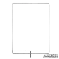 Uncovered stainless frame for flag or cutter, ideal for film grip and rigging setups.