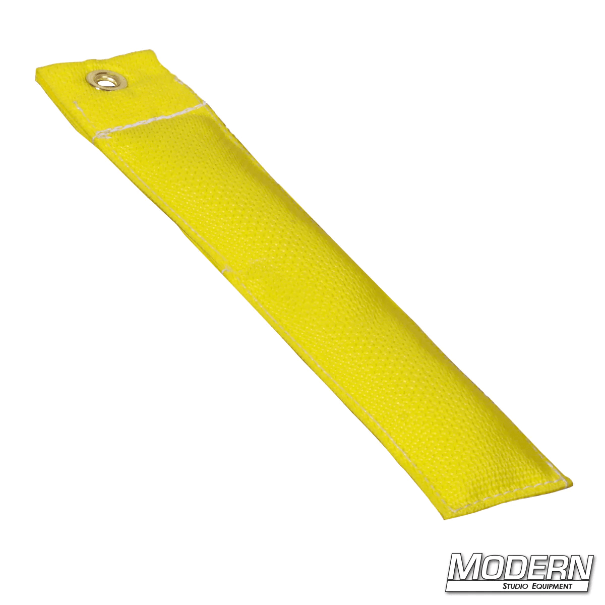 Modern's 6-inch yellow marker for film grips and rigging, made from durable Cordura 1000 and filled with shot for stability.