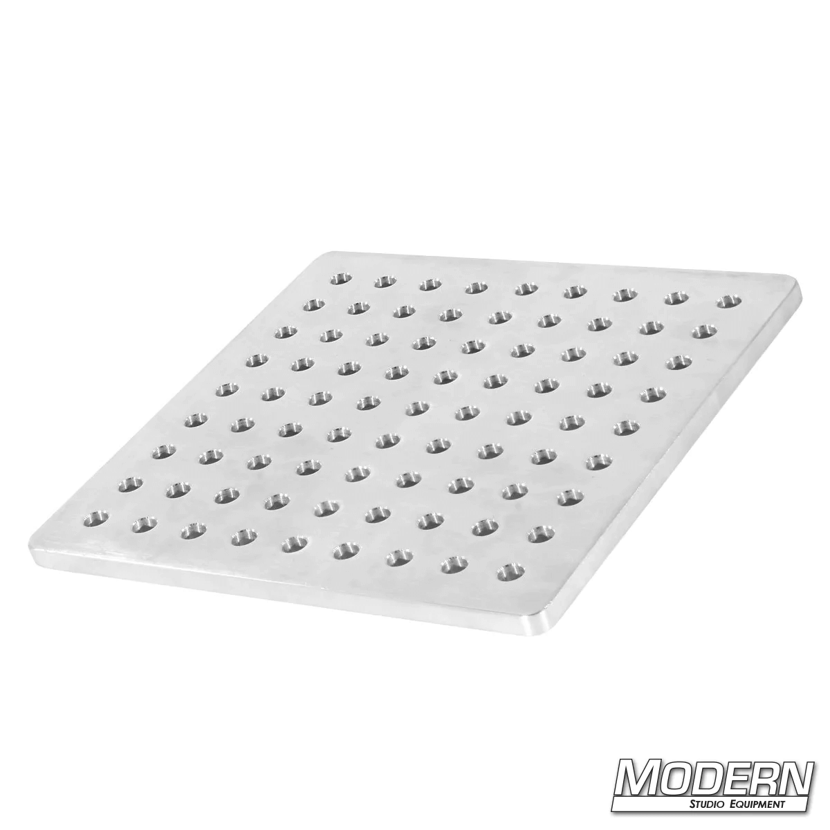 Aluminum cheese plate 10-inch x 10-inch x 3/8-inch for film grip and rigging, Modern Studio Equipment logo