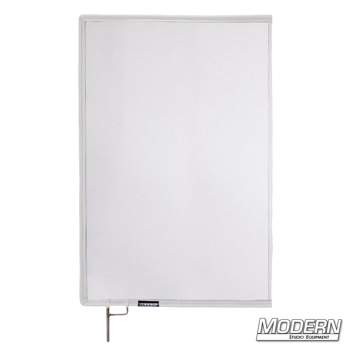 White Single Scrim with stainless steel frame for film grip rigging, reduces lighting without changing color.