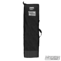 Black Cordura Wag Flag Bag for 4' flags with rubber handle and vinyl bottom, ideal for film grip and rigging equipment.