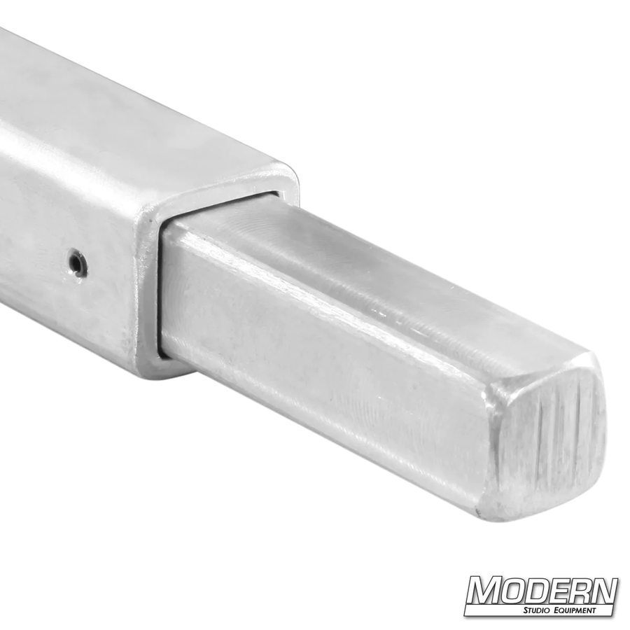 Square Aluminum Tube with Male Pin (1-inch)