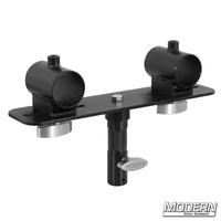 Black Zinc Slider End Bracket for 1-1/4-inch Speed-Rail® for film grip rigging equipment.