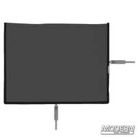 Flex Scrim 10"x12" for film grip rigging with 304 military-grade stainless open-end frame for precise light control on set